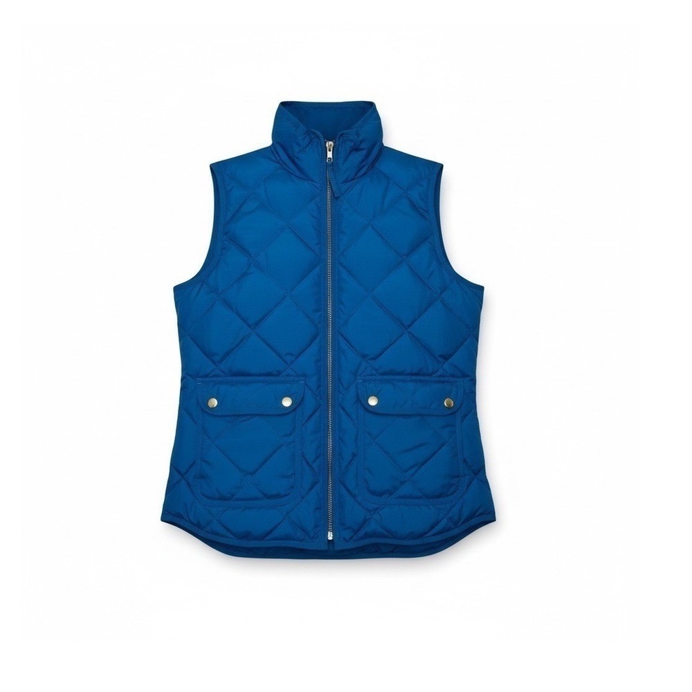 J. Crew Royal Blue Excursion Quilted Down Vest Small